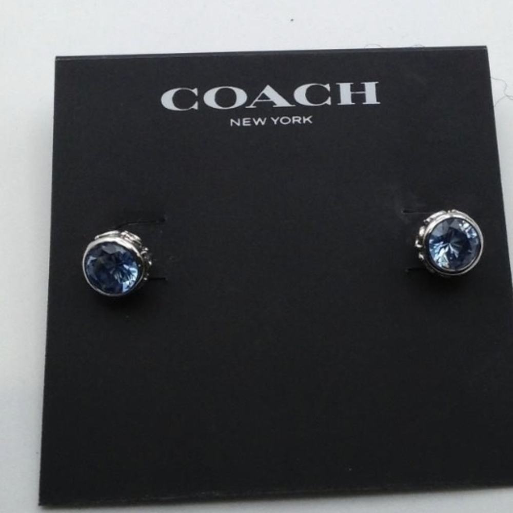 Coach Blue Stud Earrings